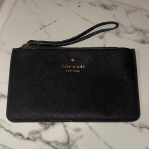 Kate Spade Black Leather Wristlet